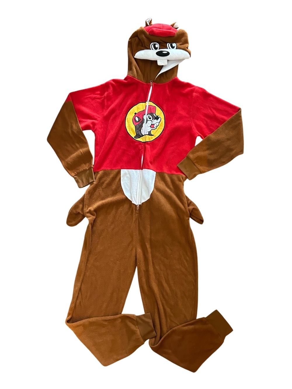Buc-ees Exclusive Adult Zip-Up Costume Pajama Size S/M One Piece
